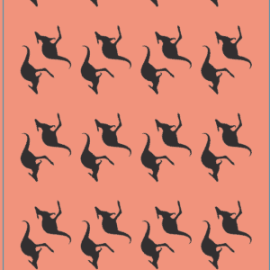 Australian Kangaroo Roundel Waterslide Decals – Black – Multi Scale Military Markings
