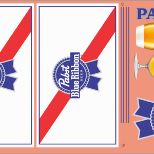 Pabst Blue Ribbon Beer Truck (“CONVOY”) Trailer Waterslide Decal Set – Multi-Scale Model Decals