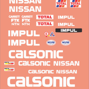 1990 Calsonic GT-R JTC Champion Decal Set – Waterslide – Multi-Scale Racing Model Decals