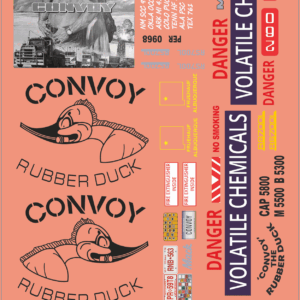 CONVOY’s ‘RD Trucking’ a.k.a. The Rubber Duck – Mack Truck Decals – Water Decals – Waterslide – Multi-Scale
