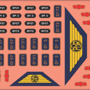 Diesel Hydraulic Locomotive ‘PBR’ – Multi-Scale Waterslide Decals
