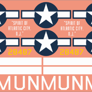 Trumpeter P-47D-5 Razorback “Spirit of Atlantic City” – Multi-Scale Waterslide Decals