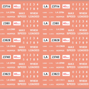 Class LA Ballast Hopper 1955 – Multi-Scale Waterslide Decals