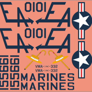 A-6A Intruder BNA (AW) 332 Marine Corps – Multi-Scale Waterslide Decals