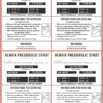 Bendix Pneudraulic Strut Stickers – White (4 Pair) – Multi-Scale Waterslide Decals