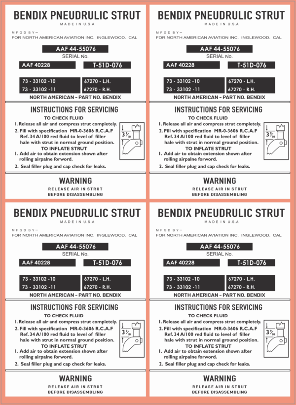Bendix Pneudraulic Strut Stickers – White (4 Pair) – Multi-Scale ...