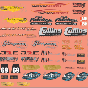 Various Truck Signage Multi-Scale Waterslide Decal Collection