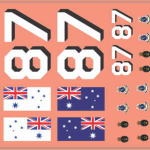 HMAS Yarra Ship Multi-Scale Waterslide Decal Set