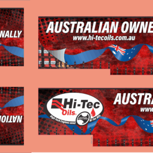 Hopper Transport Truck & Short ‘Hi-Tec Oils’ B-Double Trailer Decals – Multi-Scale Vinyl Decals