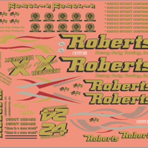 Roberts Heavy Duty Recovery Peterbilt Truck Decals – Multi-Scale Waterslide Decals
