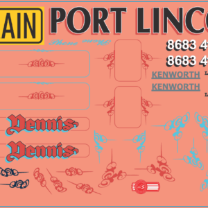 Kenworth Dennis Transport Truck Decals – Multi-Scale Waterslide Decals