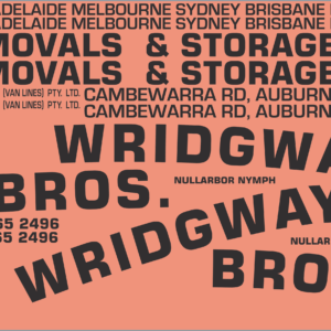 Wridgeway Bros 1970s Van Lines PERTH Trailer Multi-Scale Waterslide Decals