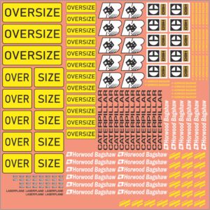 R Bull Laser Bucket 1/32 scale Waterslide Decals