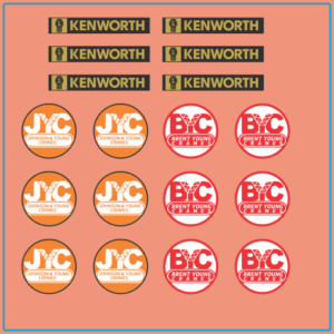 JYC & BYC Cranes Logo Multi-Scale Waterslide Decals