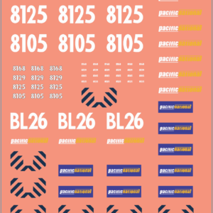 Pacific National 81 & BL-Class Loco Multi-Scale Waterslide Decal Set