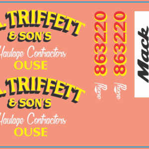 Triffett & Sons Haulage – Multi-Scale Waterslide Decals