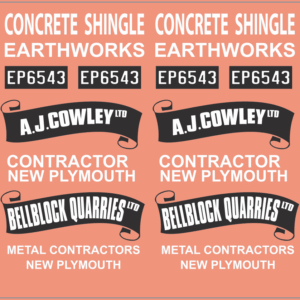 Truck Door “A.J. Cowley” – Multi-Scale Waterslide Decals
