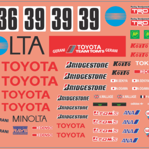 Toyota Minolta 88C-V – Multi-Scale Waterslide Decals