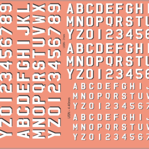 USN Auxiliary Hull Letters – Multi-Scale Waterslide Decals