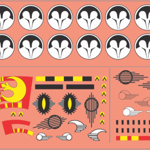 Helmet “Red 4 X-Wing” (John D) –1/6 Scale Waterslide Decals