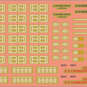 Airfix SS Canberra Ship – Multi-Scale Waterslide Decals