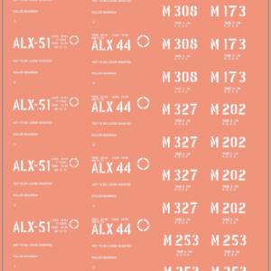 ALX and M Numbers – Railway & Train Multi-Scale Waterslide Decals