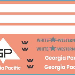 AMT White Western Star T-541 “Georgia Pacific” – Multi-Scale Waterslide Decals