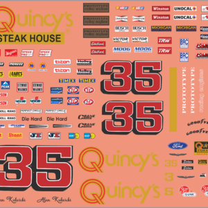 1986 Ford Thunderbird “Alan Kulwicki #35” – Multi-Scale Waterslide Decals