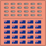 LOCO Number Board “C508 & AUS FLAG” – Multi-Scale Waterslide Decals