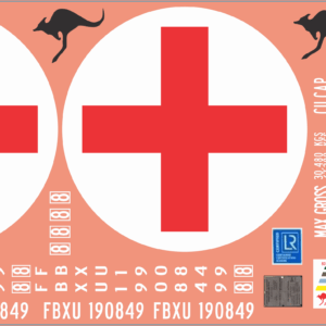 Outback Storage – 20ft Container – 1/14 Scale Waterslide Decals