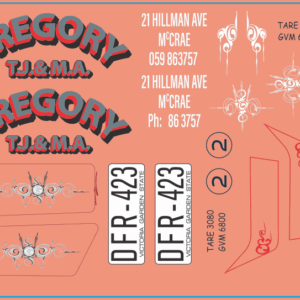 TJ & MA Gregory Bedford Truck Decals – Multi-Scale Waterslide Decal