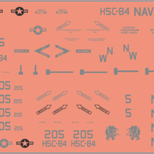 Rescue Hawk HSC 84 – Red Wolves” Decals – Multi-Scale Waterslide Decals