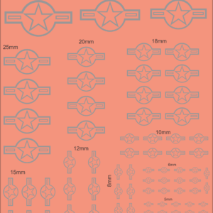 US Air Force Camouflage Paint Scheme – Multi-Scale Waterslide Decals