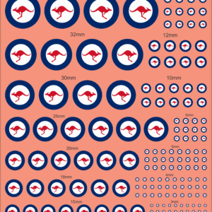 Air Force Roundel Australia – Multi-Scale Waterslide Decals
