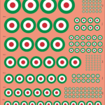 Italy Air Force Roundel & Fin Flash 1915–1922 – Multi-Scale Waterslide Decals