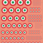 Italian Air Force Roundel & Fin Flash 1940–1943 – Multi-Scale Waterslide Decals