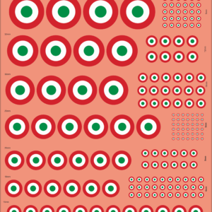 Italian Air Force Roundel & Fin Flash 1940–1943 – Multi-Scale Waterslide Decals