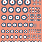 UK RAF Low Visibility Roundel – Multi-Scale Waterslide Decals