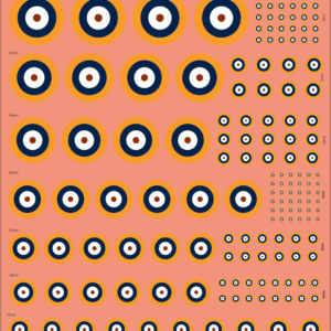 UK RAF Experimental Roundel – Multi-Scale Waterslide Decals