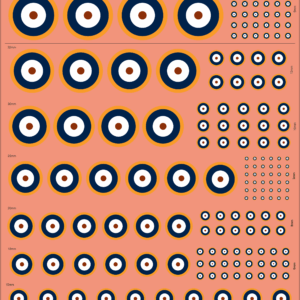 UK RAF Training Roundel – Multi-Scale Waterslide Decals