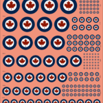 Canadian AirForce Roundel – Multi-Scale Waterslide Decals