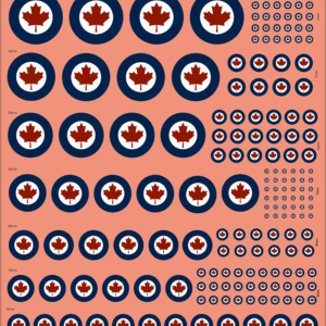 Canadian AirForce Roundel – Multi-Scale Waterslide Decals