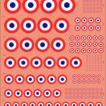 France RAF Style Roundel – Multi-Scale Waterslide Decals