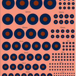 RAF Type B Roundel (United Kingdom) Waterslide & Multiscale Decals