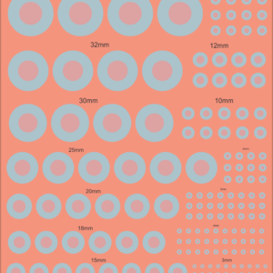 UK Military Roundel Waterslide & Multiscale Decals