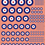 UK RAF Roundel Waterslide & Multiscale Decals