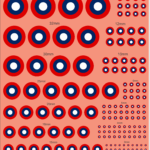 US Army Air Corps / Navy Air Force Roundel & Fin Flash 1918-1919 Waterslide & Multiscale Decals