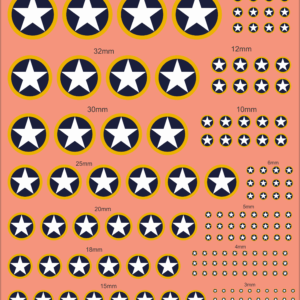 US Army Air Corps / Navy Air Force Roundel 1942-1943 Waterslide & Multiscale Decals