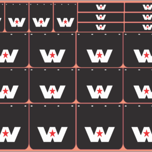 Mudflap Decals – Western Star #2 | White Vinyl | Multi-Scale (1/14, 1/24, 1/32, 1/50, 1/64, 1/87)