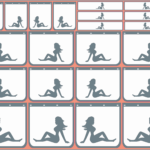 Mudflap Girl #2 Silver – Premium Waterslide & White Vinyl Decal Set (1/14, 1/24, 1/32, 1/50, 1/64, 1/87 Scales)